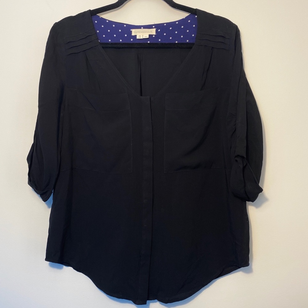 Anthropologie: Edme & Esyllte- Black Blouse